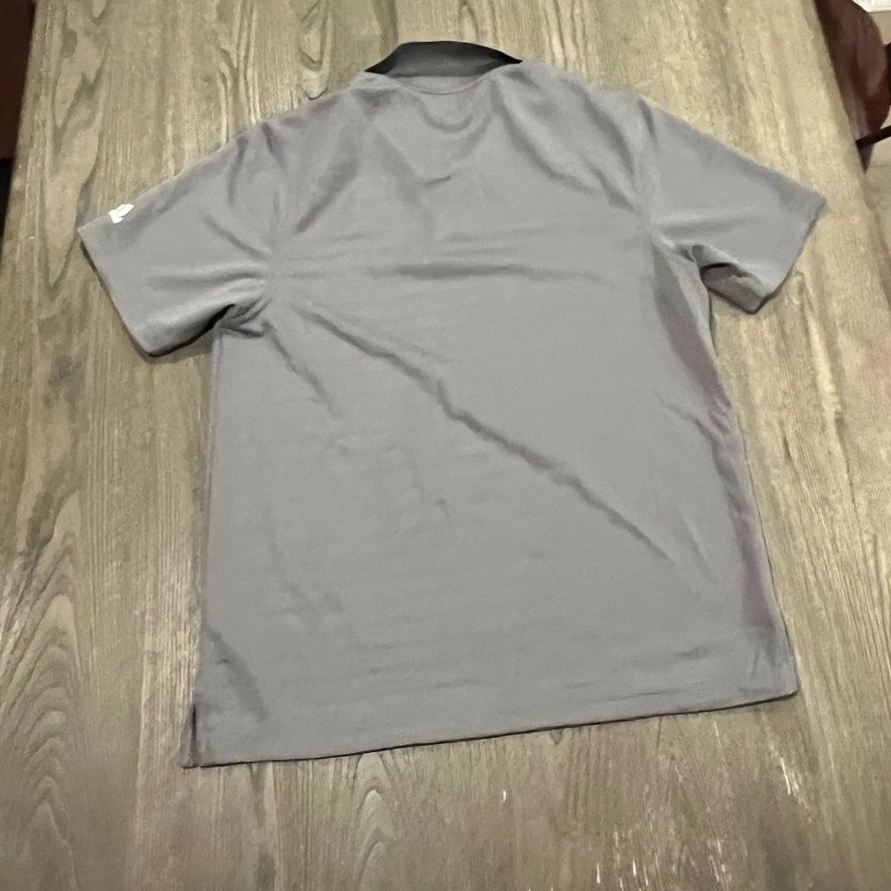 Adidas Polo Shirt Louisville Cardinals Short Sleeve Football Gray Medium - Picture 2 of 6